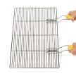 BBQ szögletes grillrács rozsdamentes acél fogantyúkkal 67x40 cm 63335