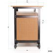 XPOtool mobil munkaasztal 68x50x66-82cm állítható magasságú polcokkal 63337