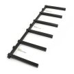 XPOTool fém polcrendszer fa tárolására, 30 x 3 x 102,5 cm, 6 szintes konzolos állvány fekete 63425
