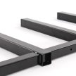 XPOTool fém polcrendszer fa tárolására, 30 x 3 x 102,5 cm, 6 szintes konzolos állvány fekete 63425