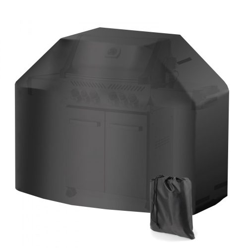Toboli BBQ grill burkolat időjárásálló grilltakaró fekete 147x61x122 cm 63485