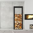 Toboli tűzifatároló állvány 100x25x40 cm fém fekete 63511