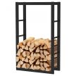 Toboli tűzifatároló állvány 100x25x60cm fém fekete 63513