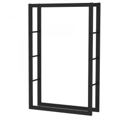   Toboli tűzifatűroló állvány 150x25x100cm fém fekete 63515