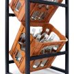 Toboli italos rekesztartó acél állvány 3 rekeszhez 47 x 31 x 116 cm 64182