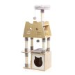 Fudajo Design Macska kaparófa 126 cm szürke-natúr játékokkal 64246