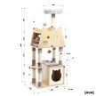 Fudajo Design Macska kaparófa 126 cm szürke-natúr játékokkal 64246