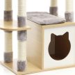 Fudajo Design Macska kaparófa 126 cm szürke-natúr játékokkal 64246