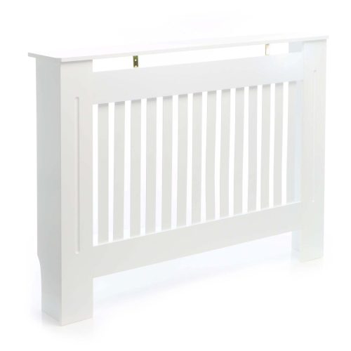 Toboli radiátor burkolat fehér MDF-ből léc megjelenésben 112 x 19 x 82 cm 64261
