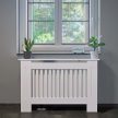 Toboli radiátor burkolat fehér MDF-ből léc megjelenésben 112 x 19 x 82 cm 64261