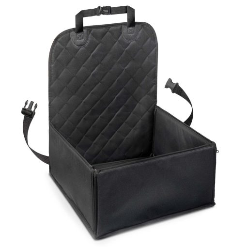 Fudajo autósülés kis és közepes méretű kutyáknak 100x45 cm biztonsági övvel fekete