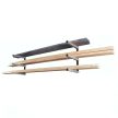 XPOTool 2 db fém polcrendszer fa tárolására, 31 x 3 x 45,5 cm, 3 szintes konzolos állvány fekete 64769