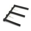 XPOTool 2 db fém polcrendszer fa tárolására, 31 x 3 x 45,5 cm, 3 szintes konzolos állvány fekete 64769
