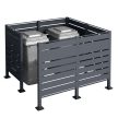 Hulladéktároló kerítés bővíthető modul antracit 80x120x5 cm 64808