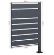 Hulladéktároló kerítés bővíthető modul antracit 80x120x5 cm 64808