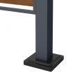 Hulladéktároló kerítés bővíthető modul fa megjelenésű és antracit 80x120x5 cm 64810