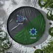 Medencetakaró kerek 420 cm UV-álló ponyva 2 az 1-ben nyáron és télen 64827