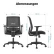 Ergonomikus irodai szék deréktámasszal, állítható magasság, légáteresztő háttámla 64985