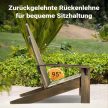 Tömörfa Adirondack kerti szék 89x72x92,5 cm ergonomikus kerti szék fenyőből 65063
