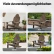 Tömörfa Adirondack kerti szék 89x72x92,5 cm ergonomikus kerti szék fenyőből 65063