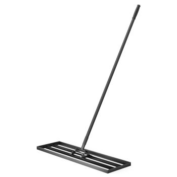   Alumínium gereblye 76x25,4 cm 2 m-es nyéllel szintező kerti szerszám fekete 65084