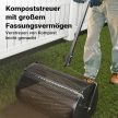 Műtrágyaszóró kerti szórógép vetéshez is fogantyúval 75 l-es 60 cm munkaszélességgel, 65087