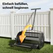 Műtrágyaszóró kerti szórógép vetéshez is fogantyúval 75 l-es 60 cm munkaszélességgel, 65087