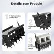 Gyepszellőztető 40 cm szélesség 6,4 cm mélység 5 tüskés acél talajlazító 65092