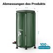 Összecsukható esővízgyűjtő hordó 100 l fedéllel 620 g/m² PVC-ből csappal 65099