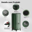 Összecsukható esővízgyűjtő hordó 100 l fedéllel 620 g/m² PVC-ből csappal 65099