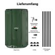 Összecsukható esővízgyűjtő hordó 250 l fedéllel 620 g/m² PVC-ből csappal 65100