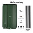 Összecsukható esővízgyűjtő hordó fedéllel csappal 500 literes 620 G/M² PVC-ből 65101