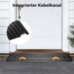 Küszöbrámpa strapabíró gumiból készült rámpa 110 x 40,6 x 5 cm, sárga fényvisszaverő csíkokkal 50 t-ig