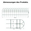 Láncszem kerítés acél PVC bevonattal 0,4 x 10 m zöld, drótkerítés 9 x 15 cm háló 65268