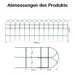 Kerti láncszem kerítés acél PVC bevonat 0,65 x 10 m zöld 9 x 15 cm háló 65269