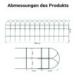 Kerti láncszem kerítés acél PVC bevonat 0,4x25 m zöld 9x15 cm háló 65270