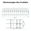 Kerti 0,65 x 25 m zöld láncszem kerítés acél PVC bevonattal, drótkerítés 9x15 cm háló 65271