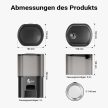 Fudajo automata víz- és ételadagoló macskák és kutyák számára fekete 65289
