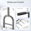 Acélból készült kézi gyepszellőztető, ergonomikus T-fogantyúval ellátott 4 fogú gyepszellőztető 65409