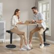 Modern irodai ülő- és állószék kárpitozott forgószék 70 cm magasságig fekete 65423