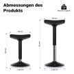 Modern irodai ülő- és állószék kárpitozott forgószék 70 cm magasságig fekete 65423