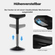 Modern irodai ülő- és állószék kárpitozott forgószék 70 cm magasságig fekete 65423
