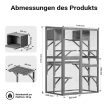 Kültéri 5 szintes macskaház futtató 116x82x175,7 cm Fa PVC Bevonat 65454
