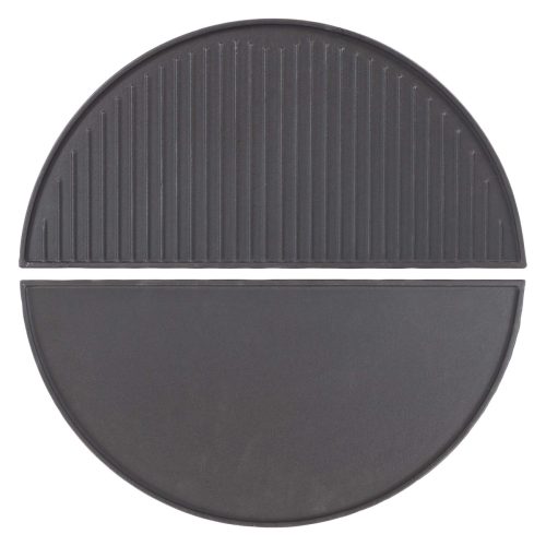Öntöttvas kerek grillrács 55x26,5x1,5 cm BBQ grill tartozékok 2 db-os szett 65533