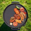 Öntöttvas kerek grillrács 55x26,5x1,5 cm BBQ grill tartozékok 2 db-os szett 65533