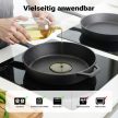 Dutch Oven 2 az 1-ben öntöttvasserpenyő 42x26x12 cm öntöttvas grilledény 65637