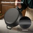 Dutch Oven 2 az 1-ben öntöttvasserpenyő 42x26x12 cm öntöttvas grilledény 65637