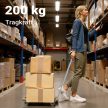 Szállítókocsi fogantyúval 57,5x29x65 cm, 200 kg teherbírással, fa kocsi 4 forgókerékkel 65679