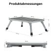 Kempinglépcső, összecsukható acél létra 1 lépcsőfokkal, teherbírás akár 150 kg 65768