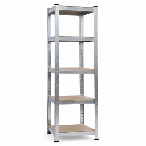 Nagy teherbírású horganyzott csavarmentes acél 5 polcos rendszer, 45x45x180 cm 65834
